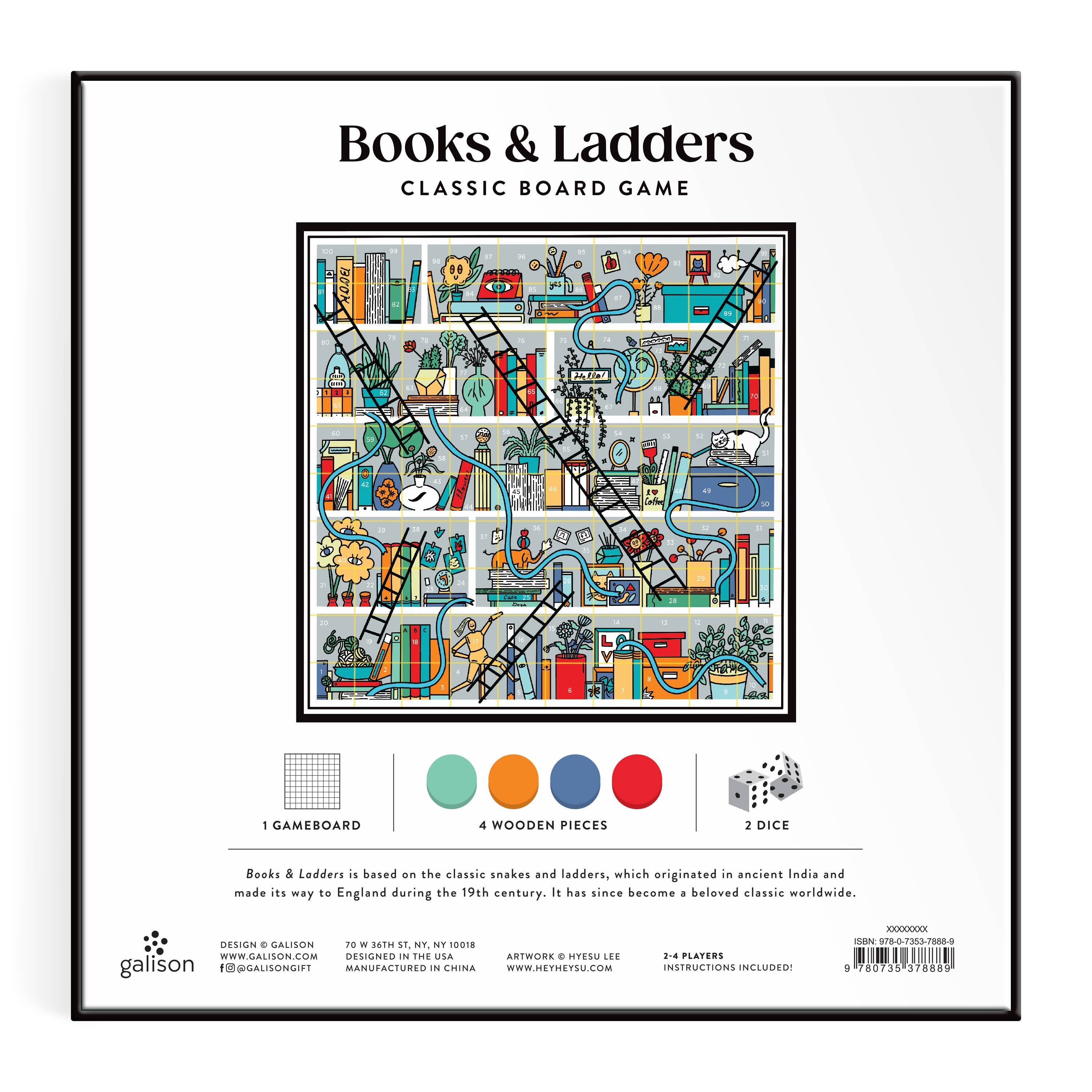 Chronicle Books - Books and Ladders Classic Board Game