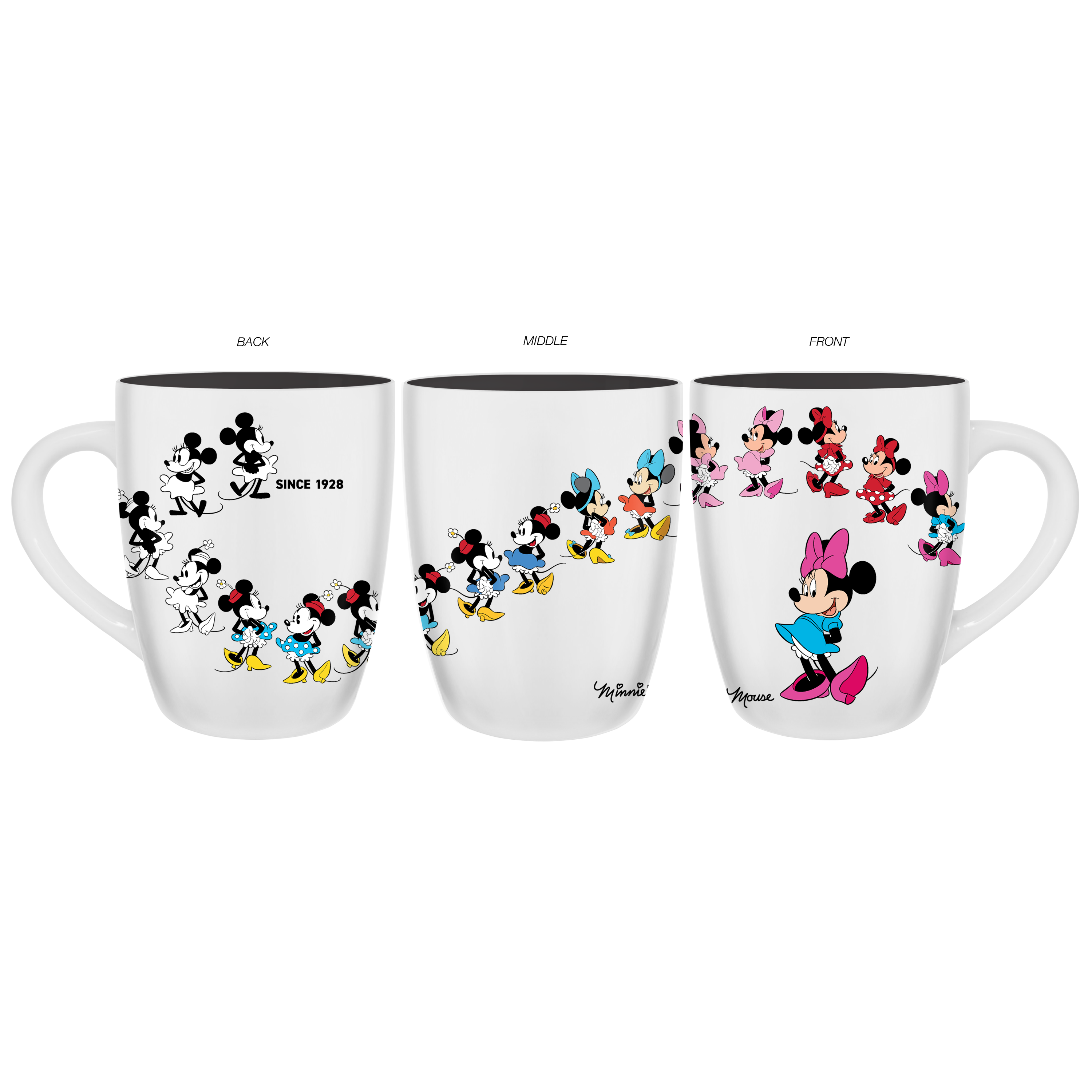 Silver Buffalo - Disney Minnie Mouse 25oz Jumbo Curved Ceramic Mug