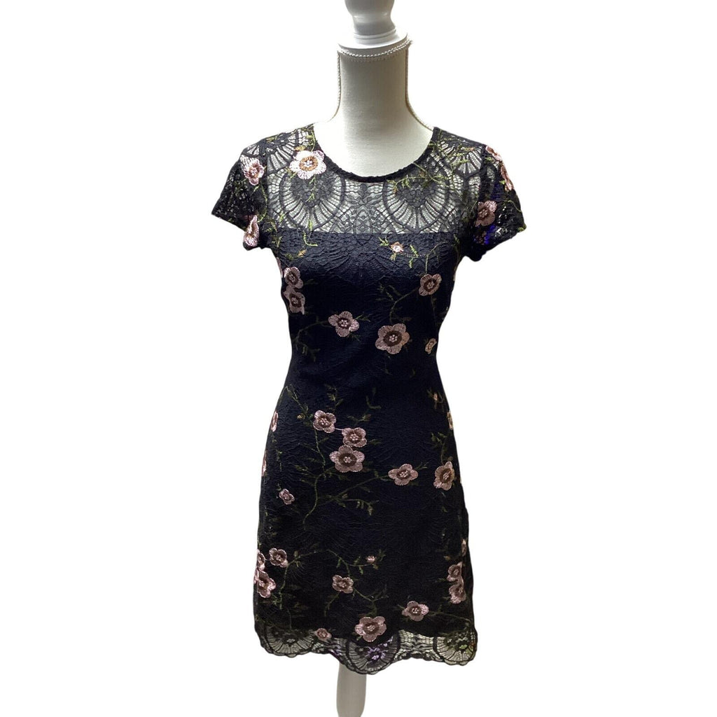 Lucyparis Black Floral Dress Size XS