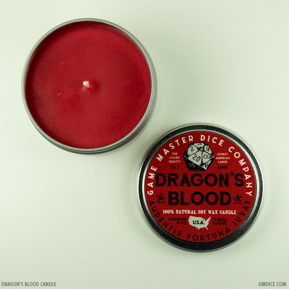 Game Master Dice - Dragon's Blood Gaming Candle
