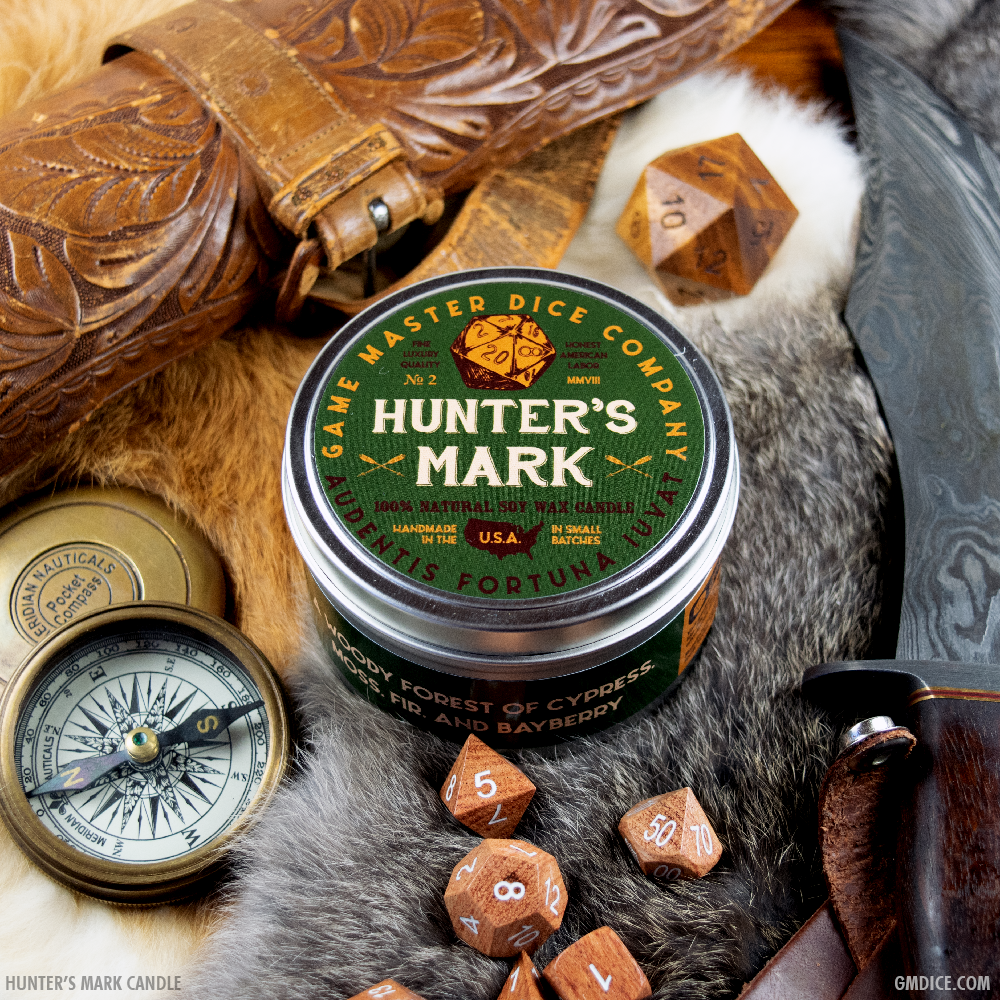 Game Master Dice - Hunter's Mark Gaming Candle