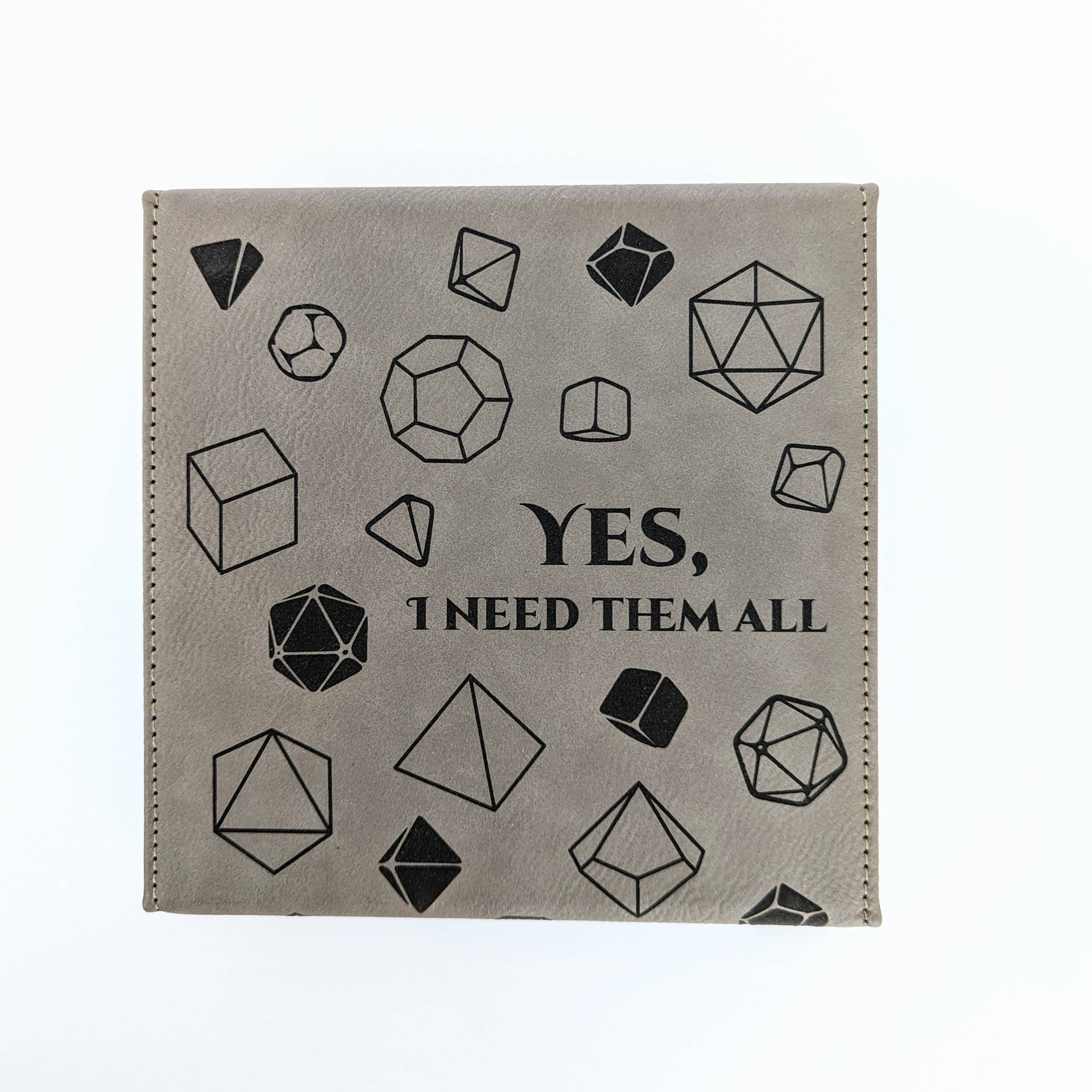NTSD Gaming and Bookish Goods - Yes, I Need Them All - D&D - Vegan Leather Dice Box