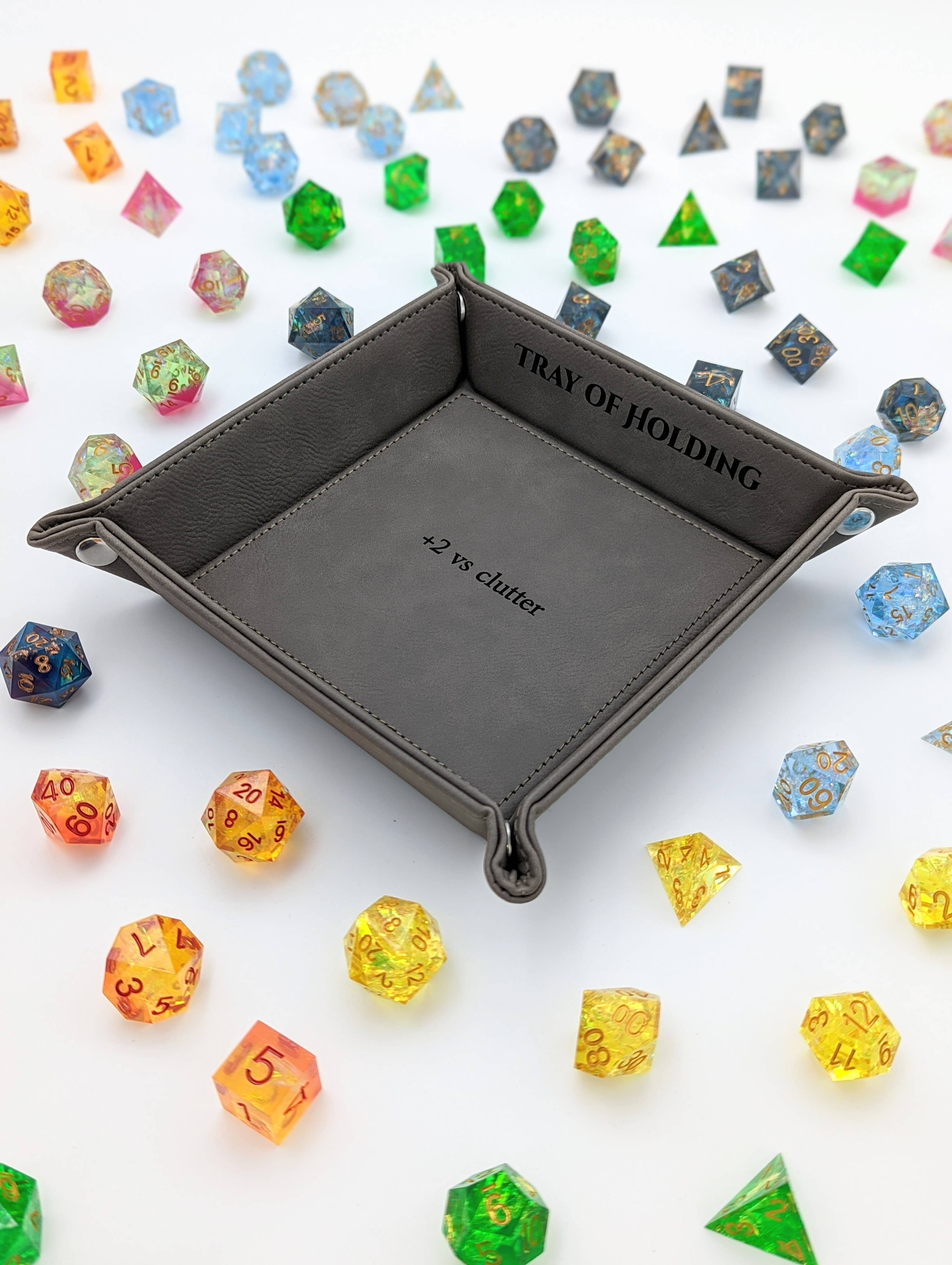 NTSD Gaming and Bookish Goods - Tray of Holding - Vegan Leather Catchall Rolling Tray