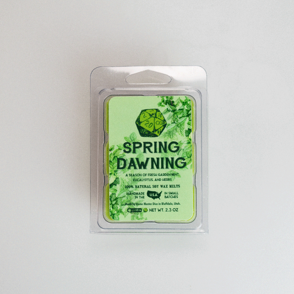 Game Master Dice - Spring Dawning Gaming Candle