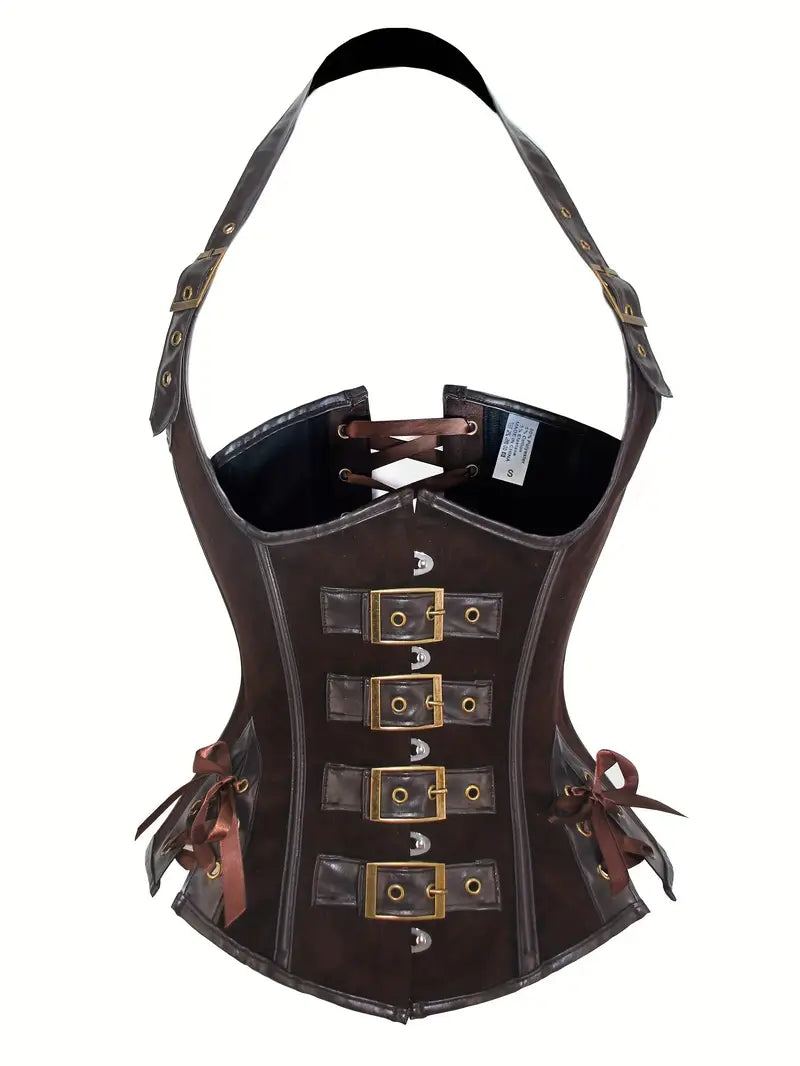 Steampunk Corset - Dark Brown