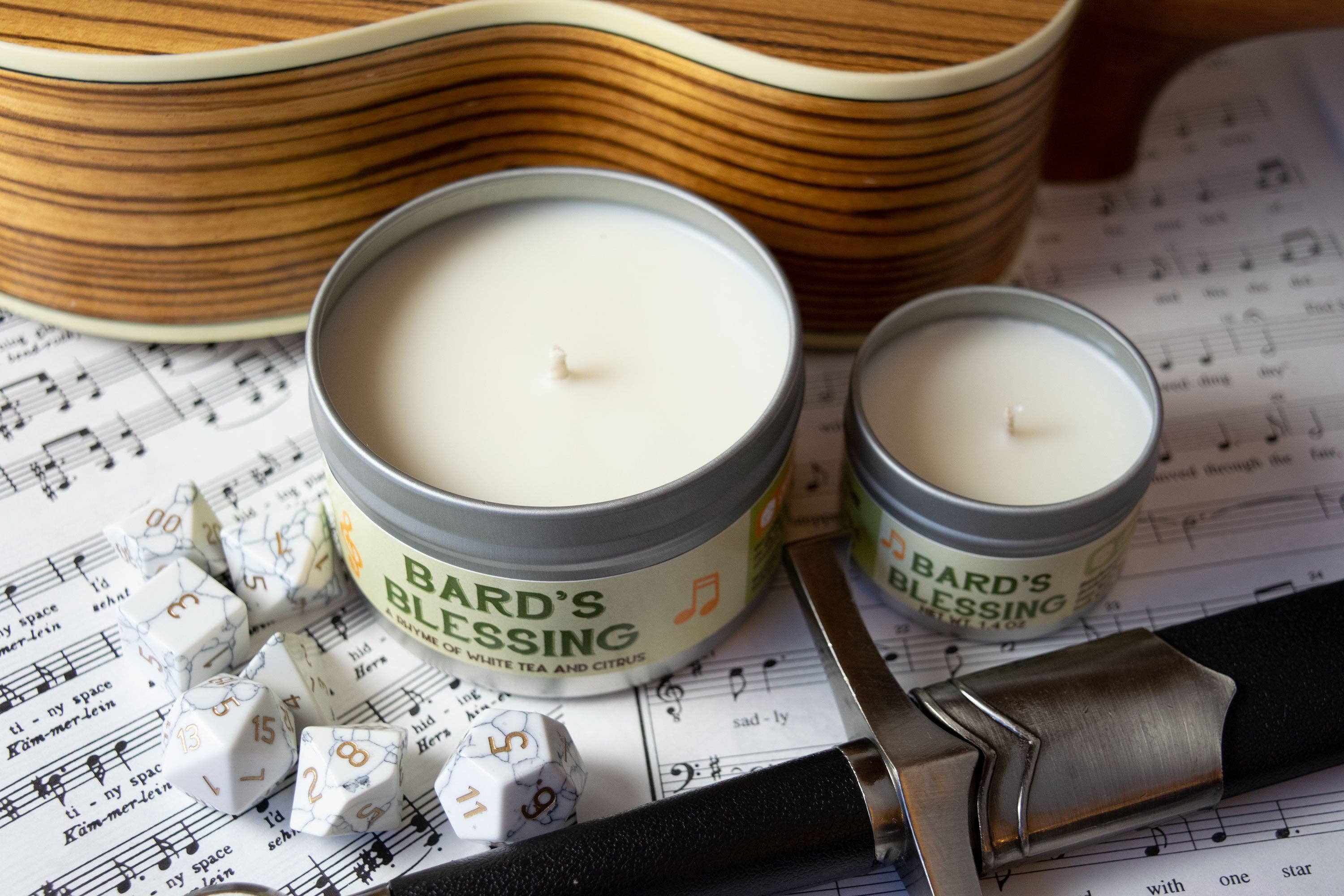 Game Master Dice - Bard's Blessing Gaming Candle