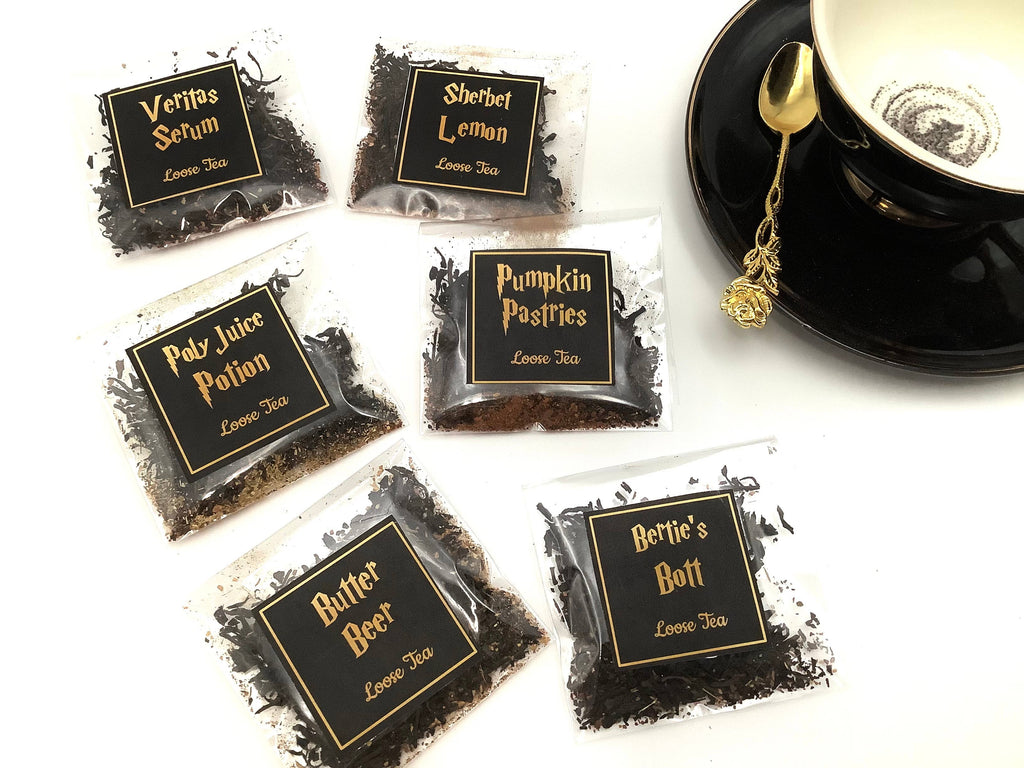 All Little Cute Things - Harry Potter inspired themed Tea packets, Party Favors