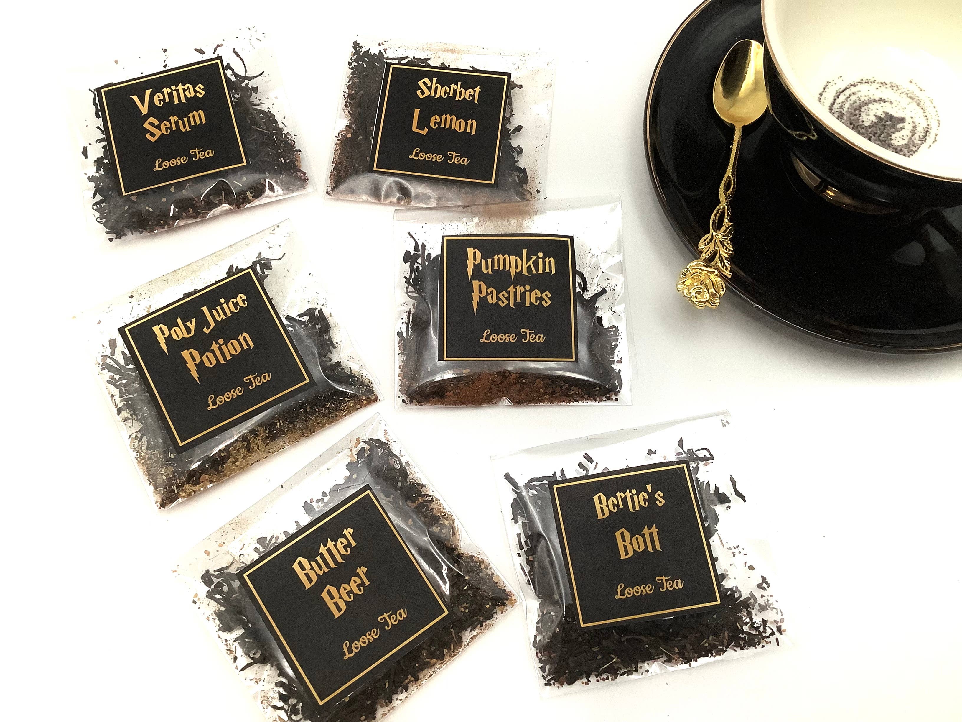 All Little Cute Things - Harry Potter inspired themed Tea packets, Party Favors