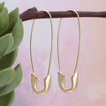 ZAD - Gold Safety Pin Hoop Earrings