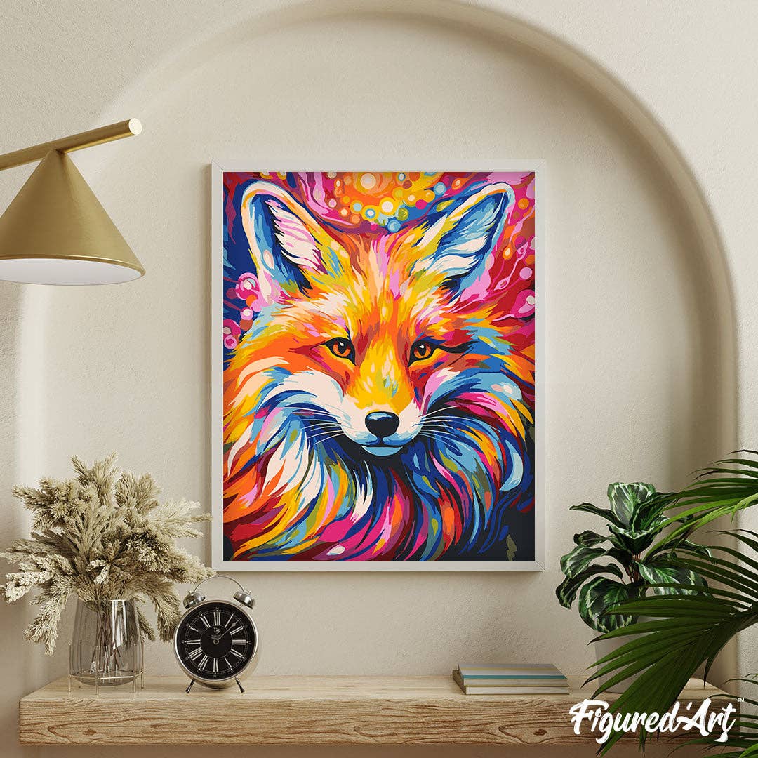 Figured'Art - Paint by Numbers rolled - Colorful Abstract Fox