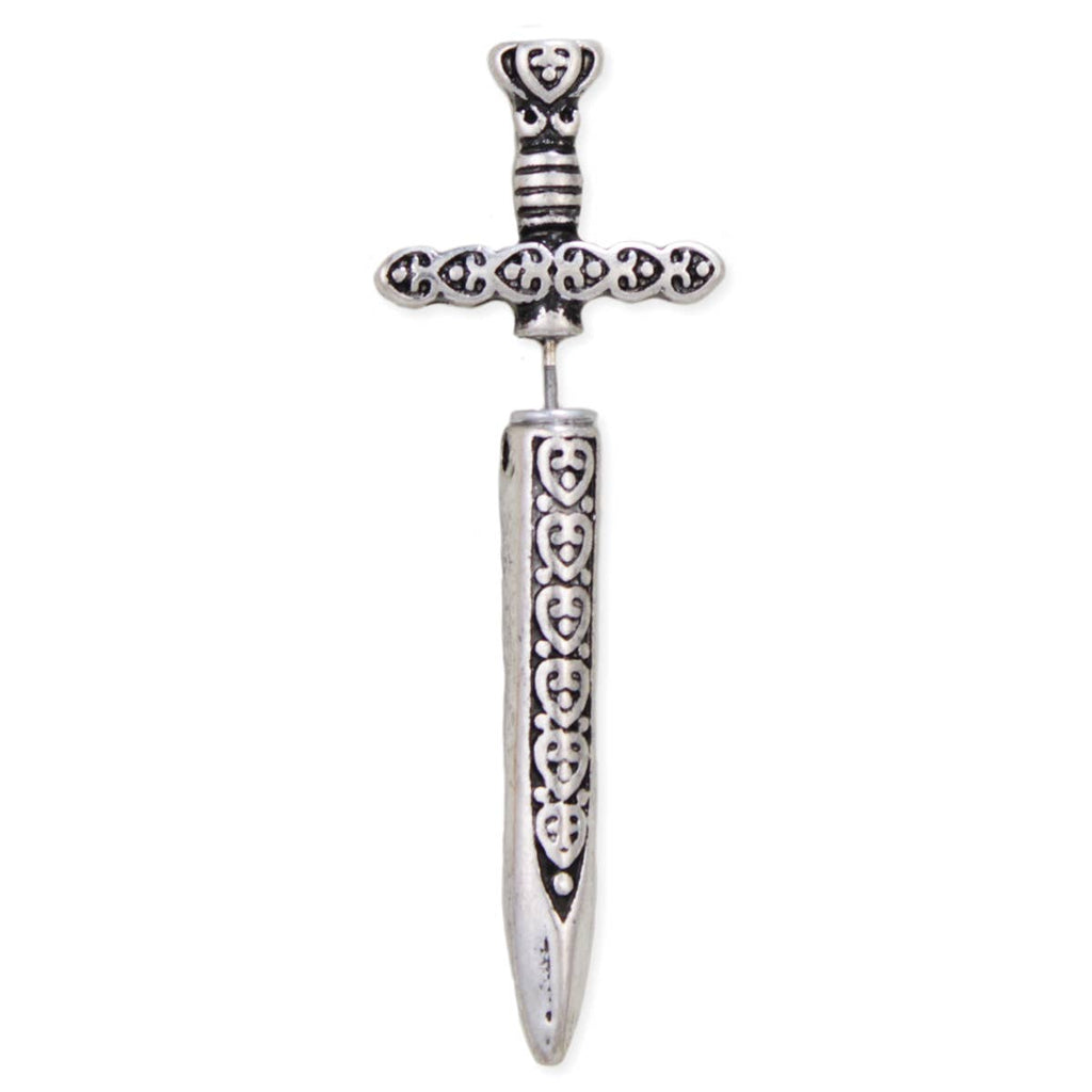 ZAD - Warrior Style Silver Sword Earrings