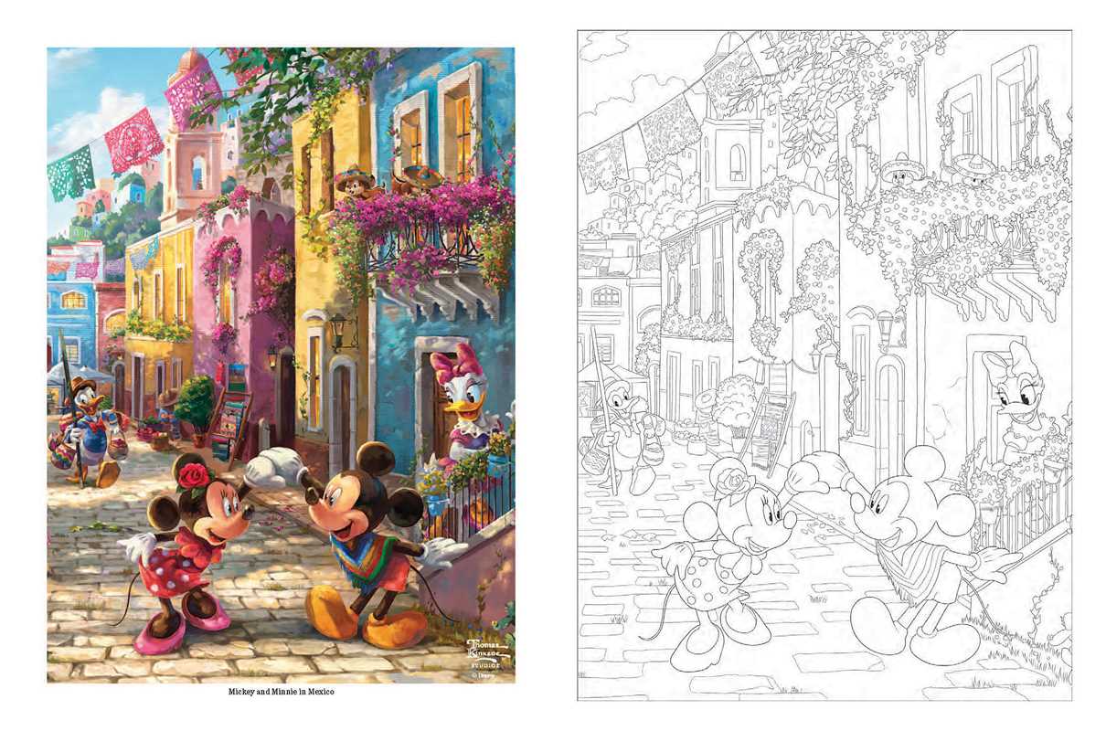 Simon & Schuster - Disney Dreams Collection Thomas Kinkade Studios Celebrations Coloring Book by Thomas Kinkade Studios