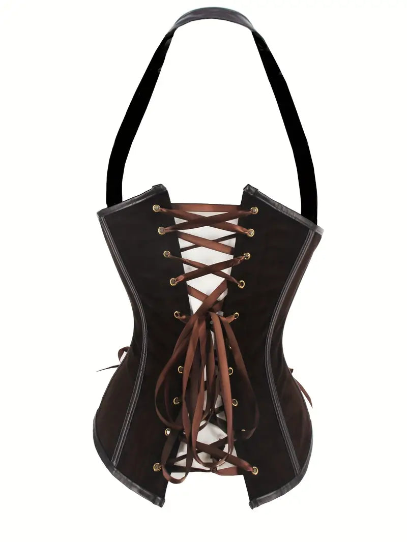 Steampunk Corset - Dark Brown