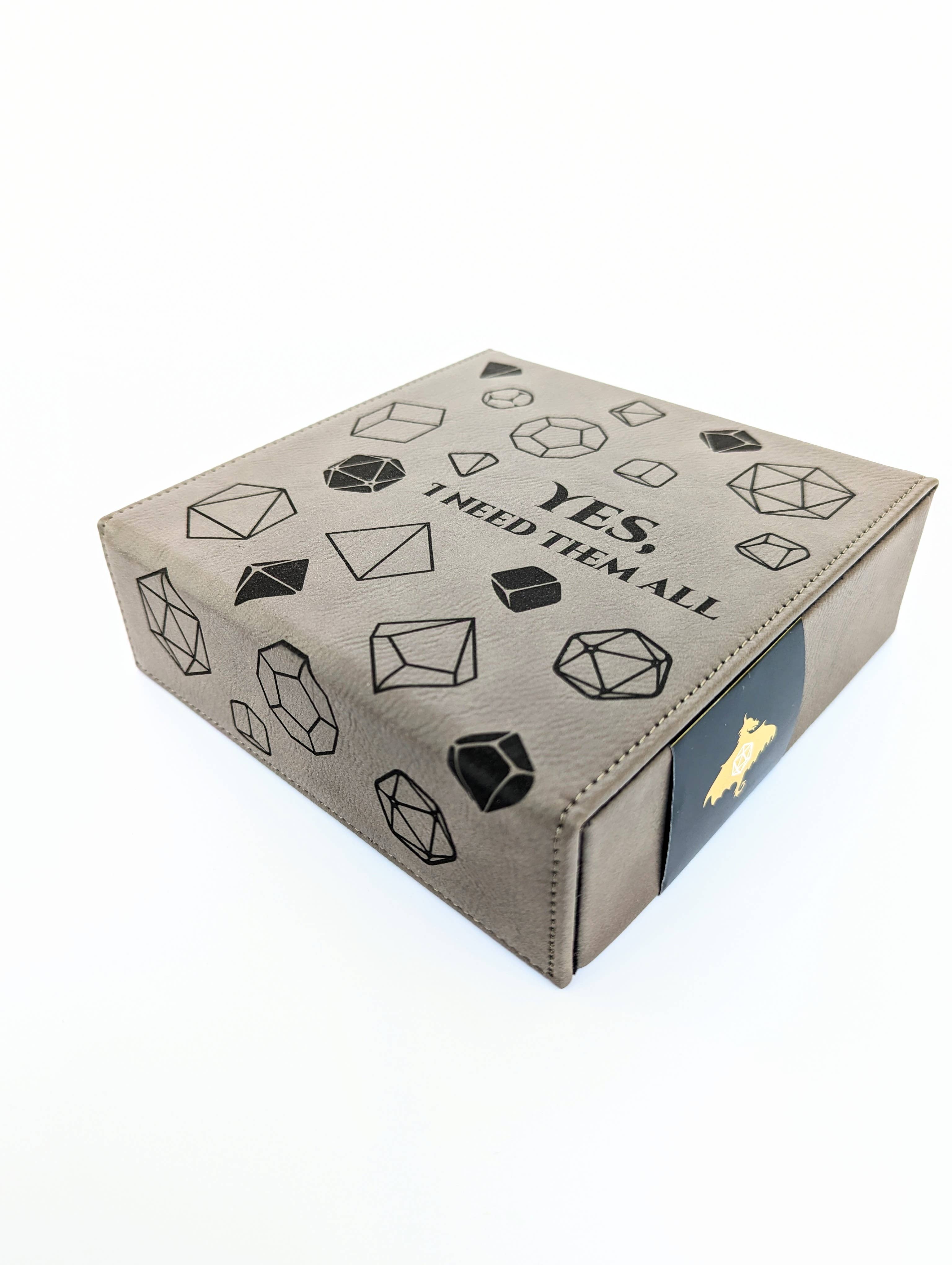 NTSD Gaming and Bookish Goods - Yes, I Need Them All - D&D - Vegan Leather Dice Box