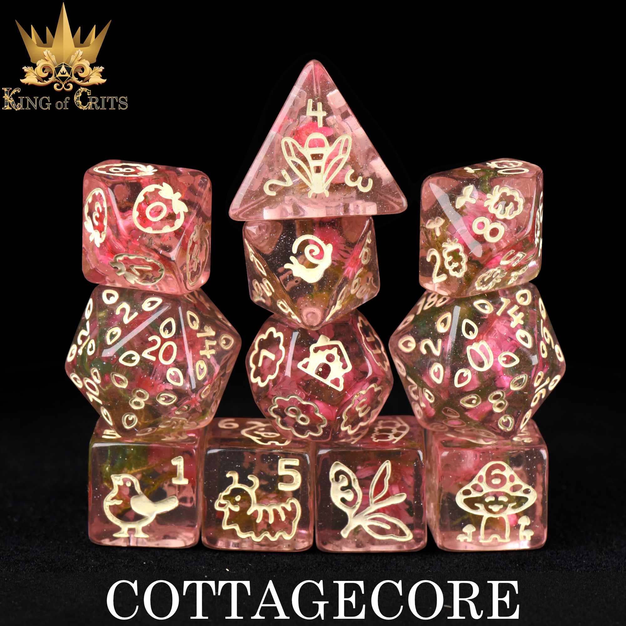 DNDDICE.COM - Cottagecore - 11 Dice Set