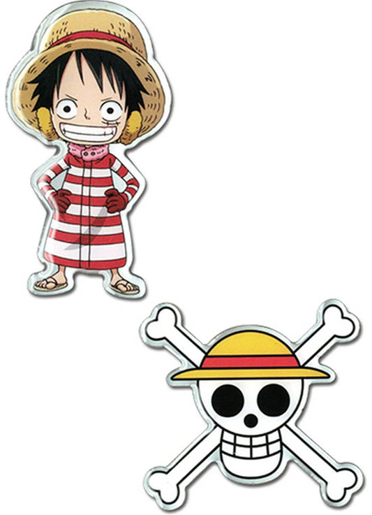 Pinsart Monkey Luffy & Luffy Skull Metal Pin Set