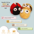 Woolbuddy - Needle Felting Bee and Ladybug Kit
