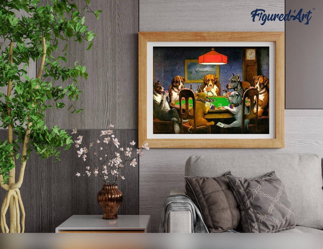 Figured'Art - Paint by numbers - Dogs playing Poker