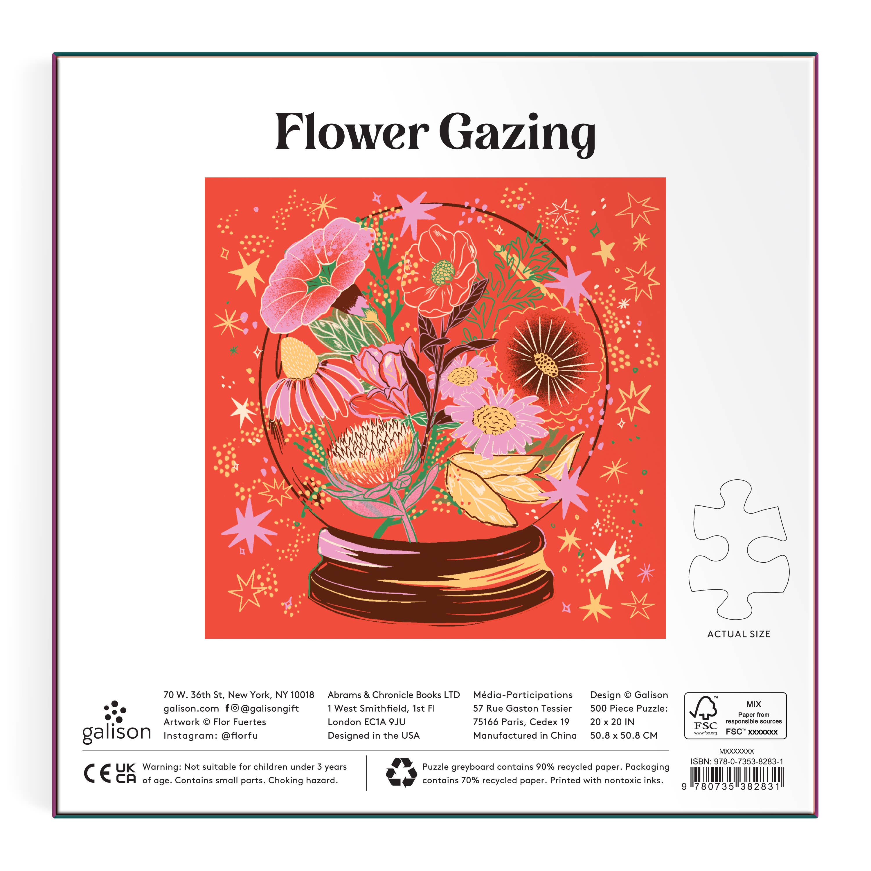 Chronicle Books - Flower Gazing 500 Piece Foil Puzzle