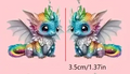 Rainbow Baby Dragon Earrings