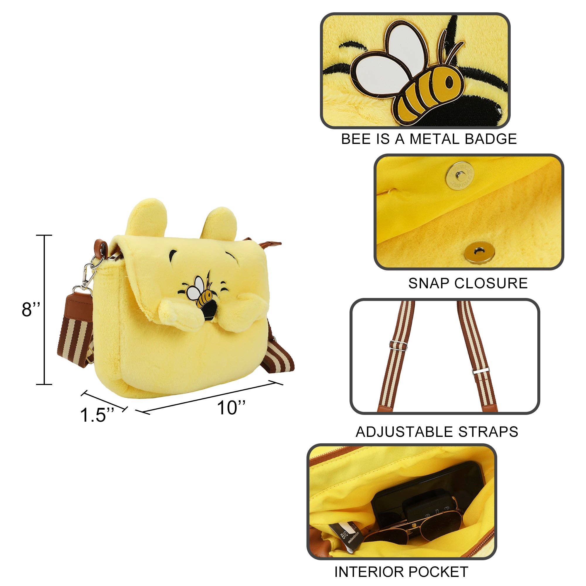Bioworld Merchandising - Disney Winnie The Pooh Plush Crossbody