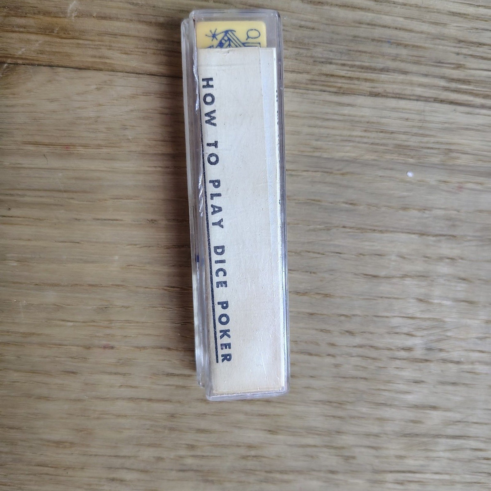 Vintage Crisloid POKER LUCKY 5 DICE* POCKET GAME ORIGINAL CASE and Instructions