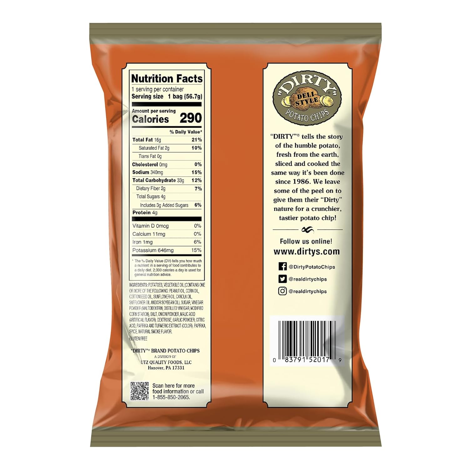 "Dirty" Potato Chips