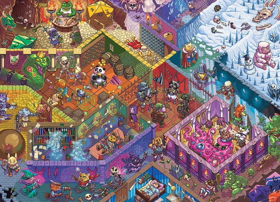 Outset Games and Cobble Hill Puzzles - Dungeon Run 500pc puzzle