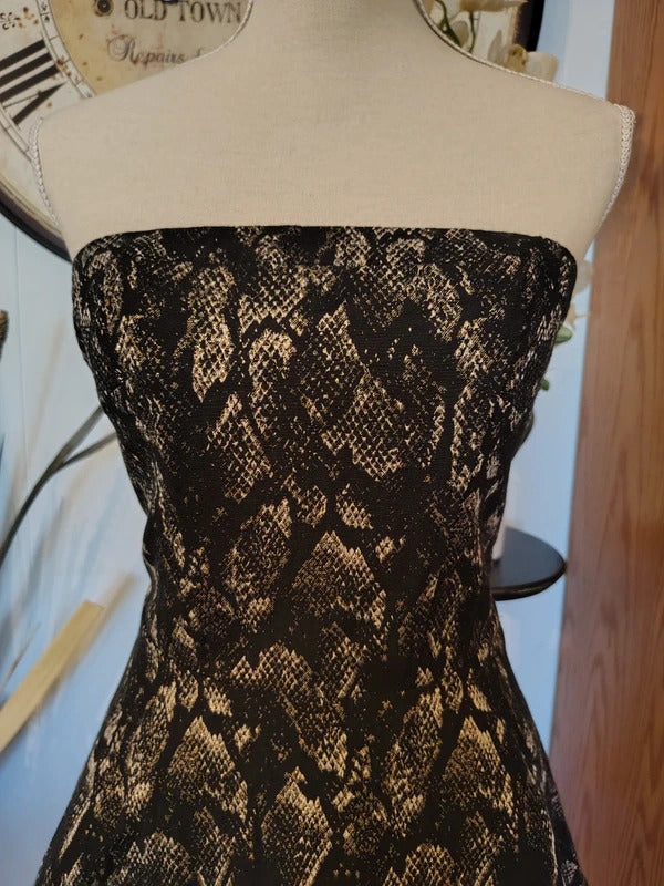 Express Strapless Snake Print Fit & Flare Dress | Size 2