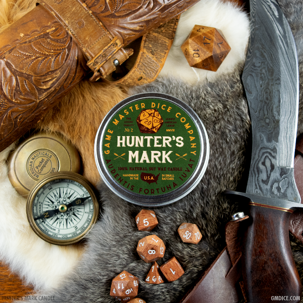 Game Master Dice - Hunter's Mark Gaming Candle