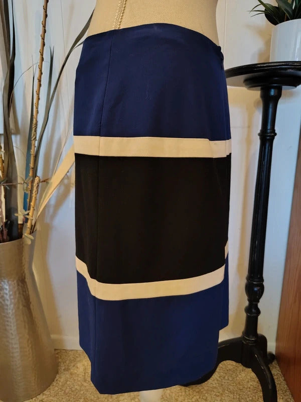 Anne Klein Color Block Pencil Skirt | Size 4
