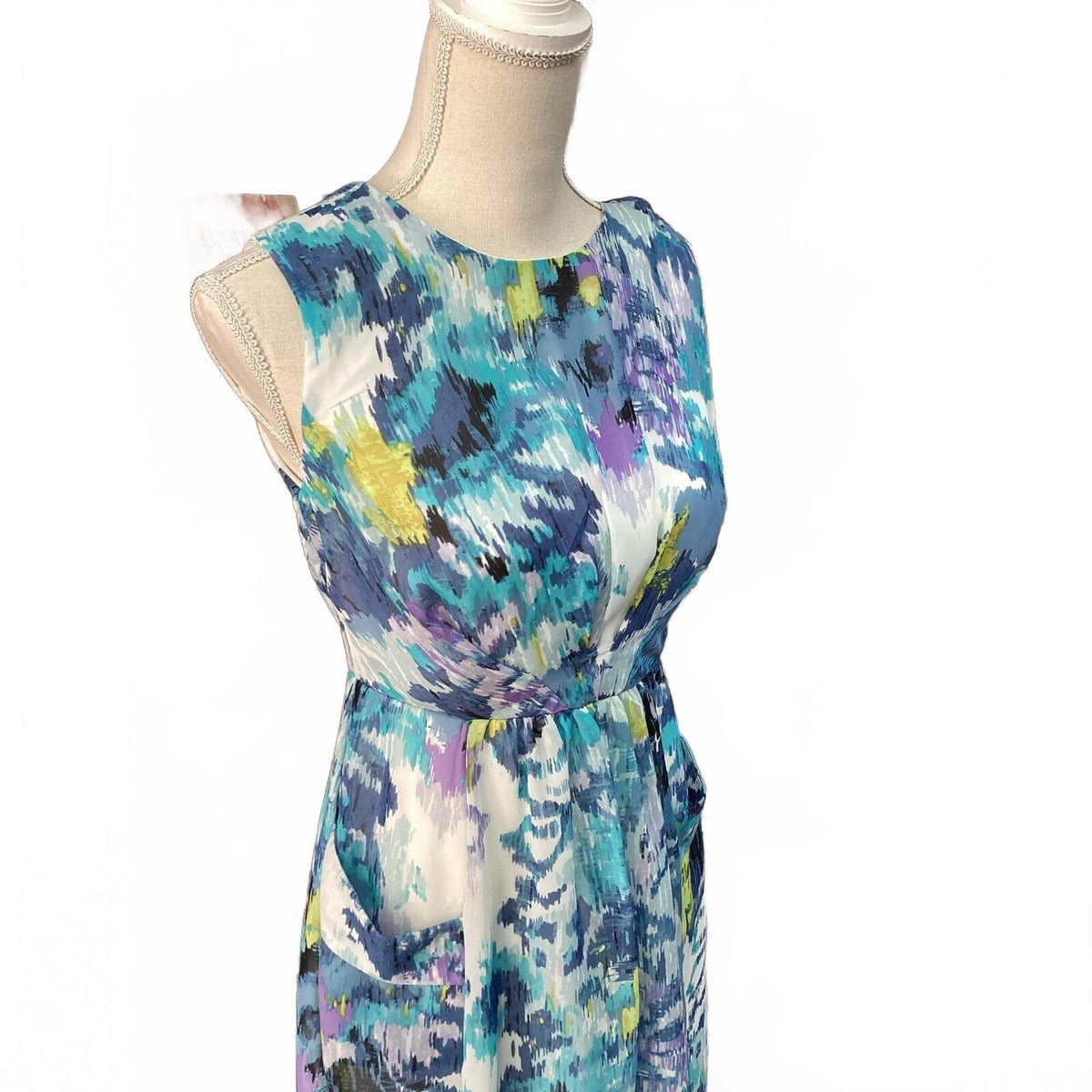 DressBarn: Multi-Colored watercolor Dress Size 4
