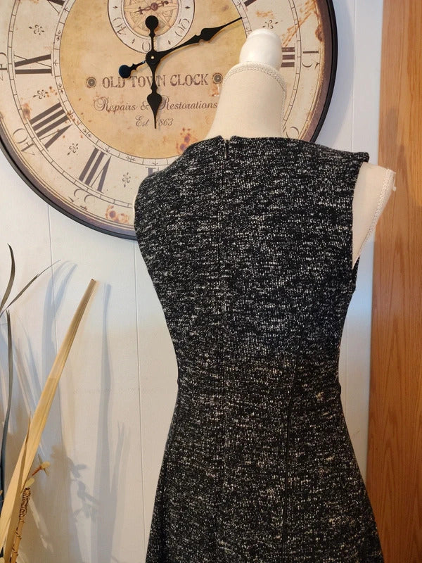 Talbots Petite Black & White Knit Dress Size 8P