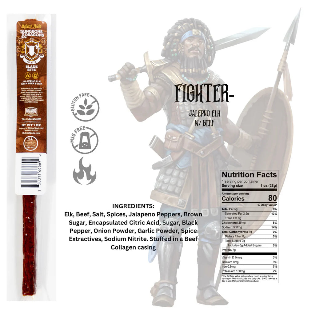 Mythical Meats: Dungeons & Dragons Variety Meat Sticks 1oz