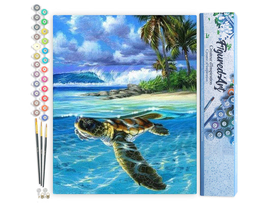 Figured'Art - Paint by numbers - Relaxing Turtle