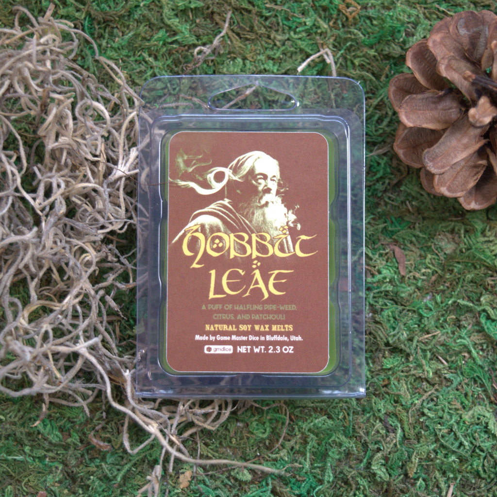 Game Master Dice - Hobbit Leaf Gaming Candle