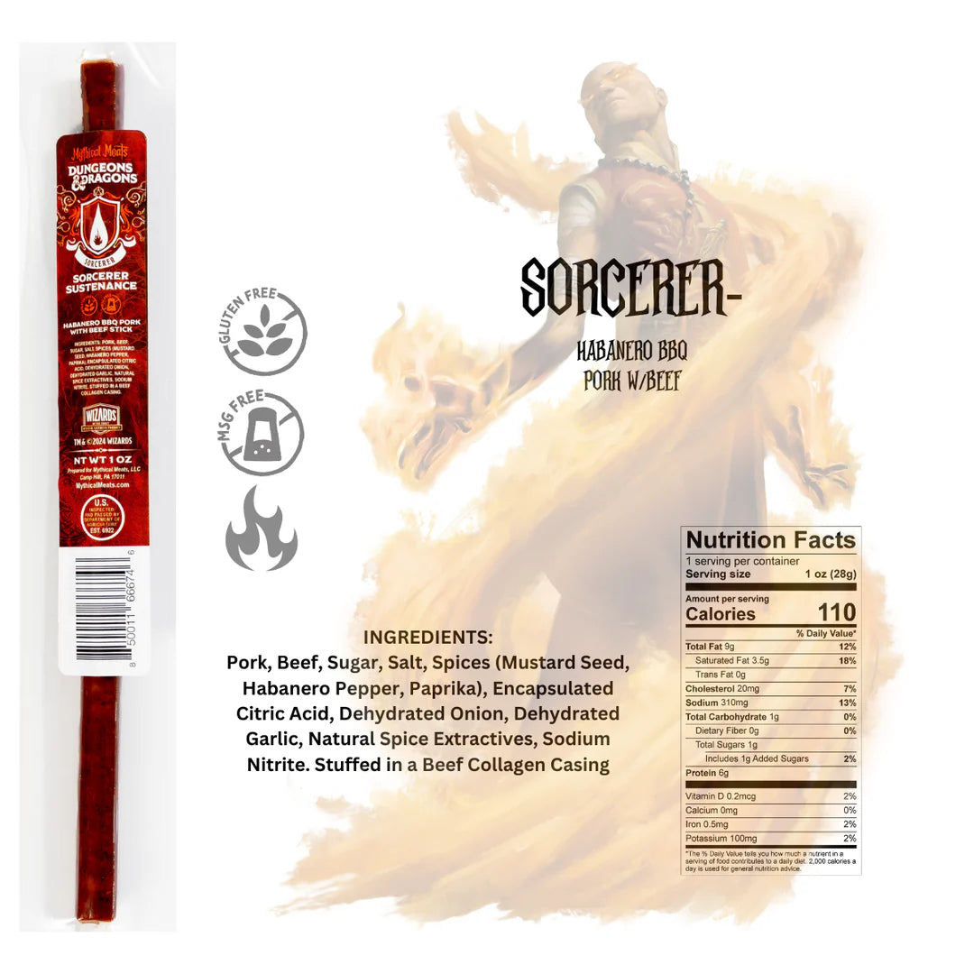 Mythical Meats: Dungeons & Dragons Variety Meat Sticks 1oz