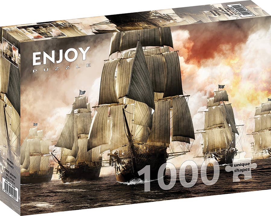 Outset Games and Cobble Hill Puzzles - Pirates Victory 1000pc Enjoy Puzzle