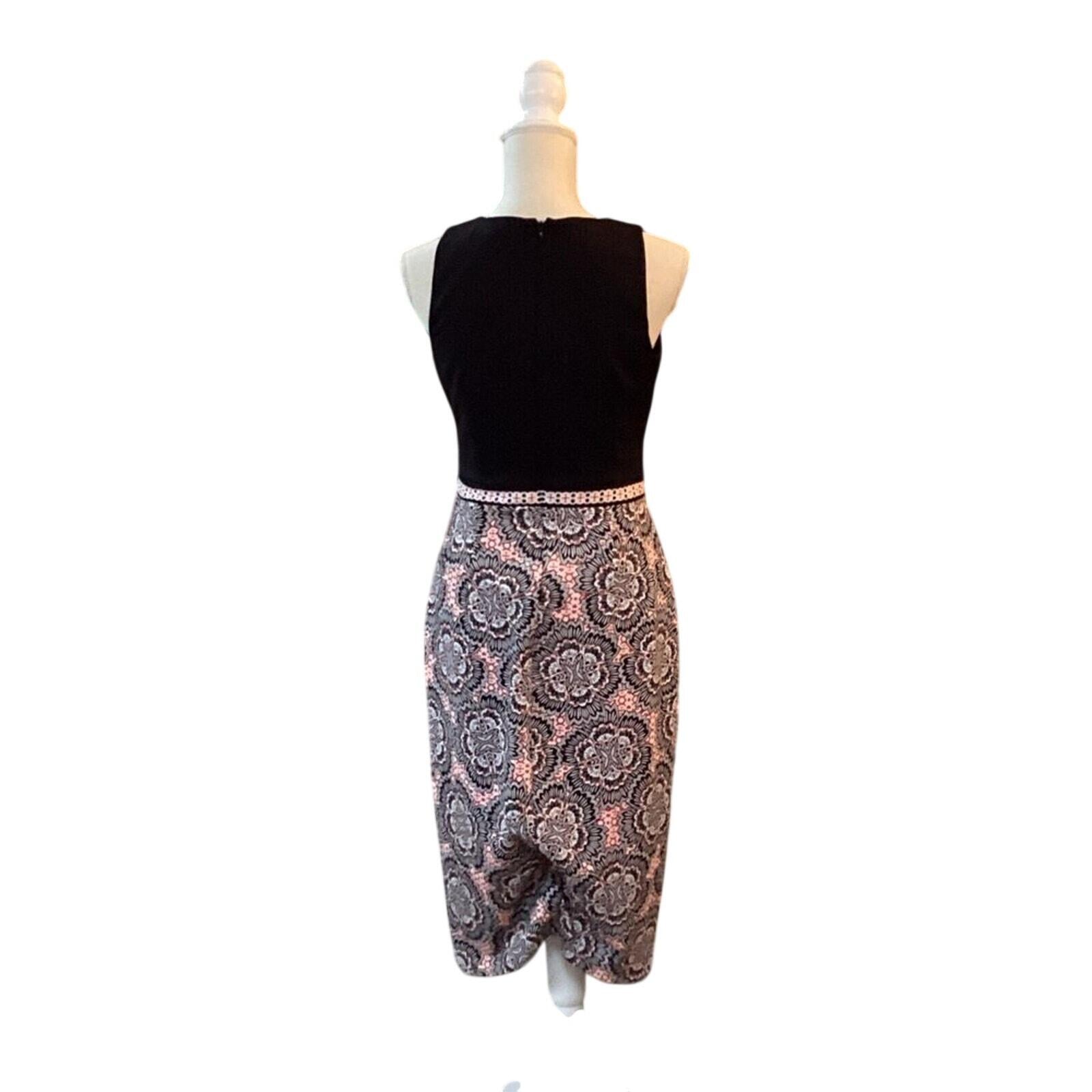 Maggy London Black Midi Dress Size 6