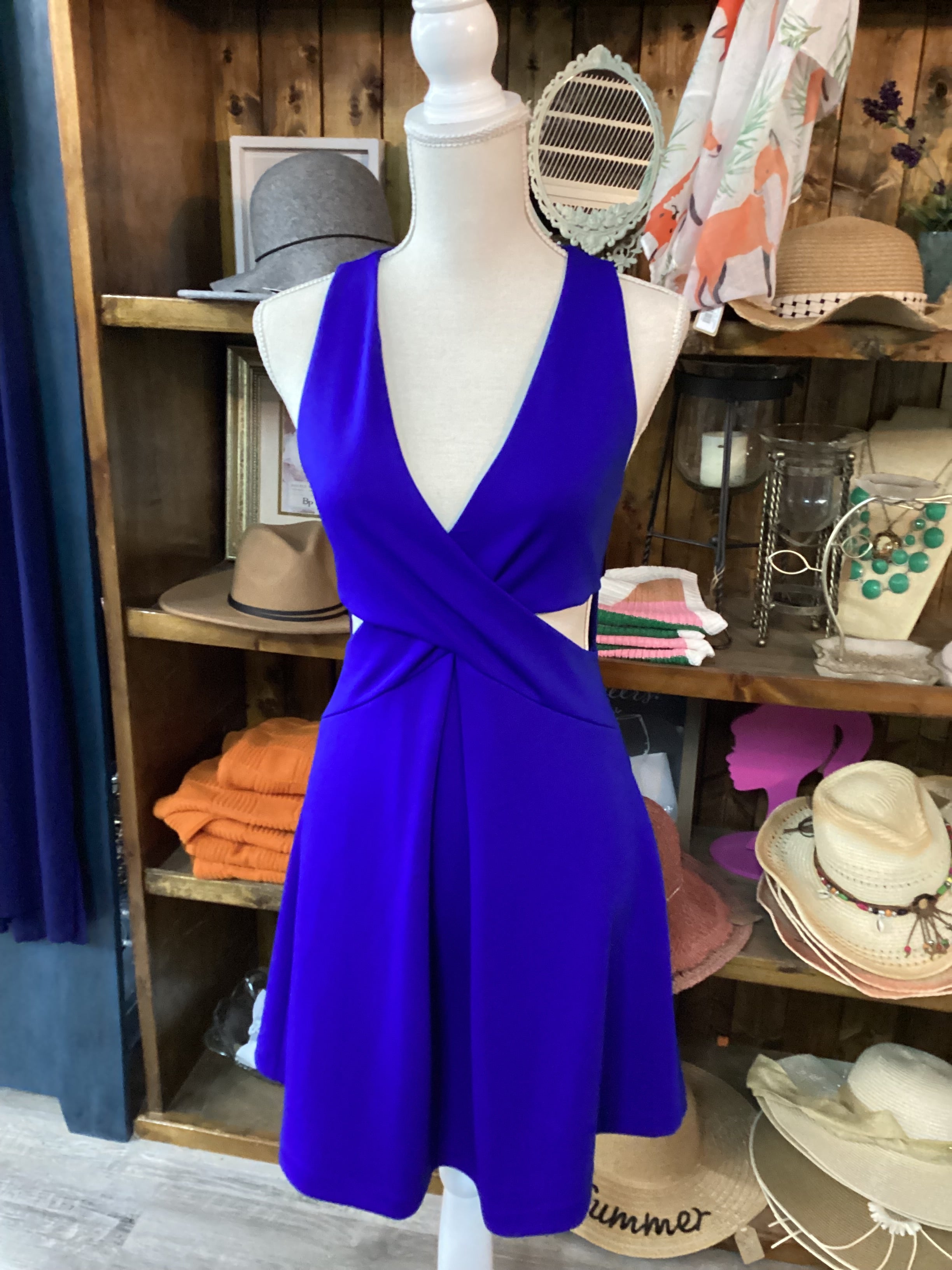 Express Royal Blue Cocktail Dress Size 8