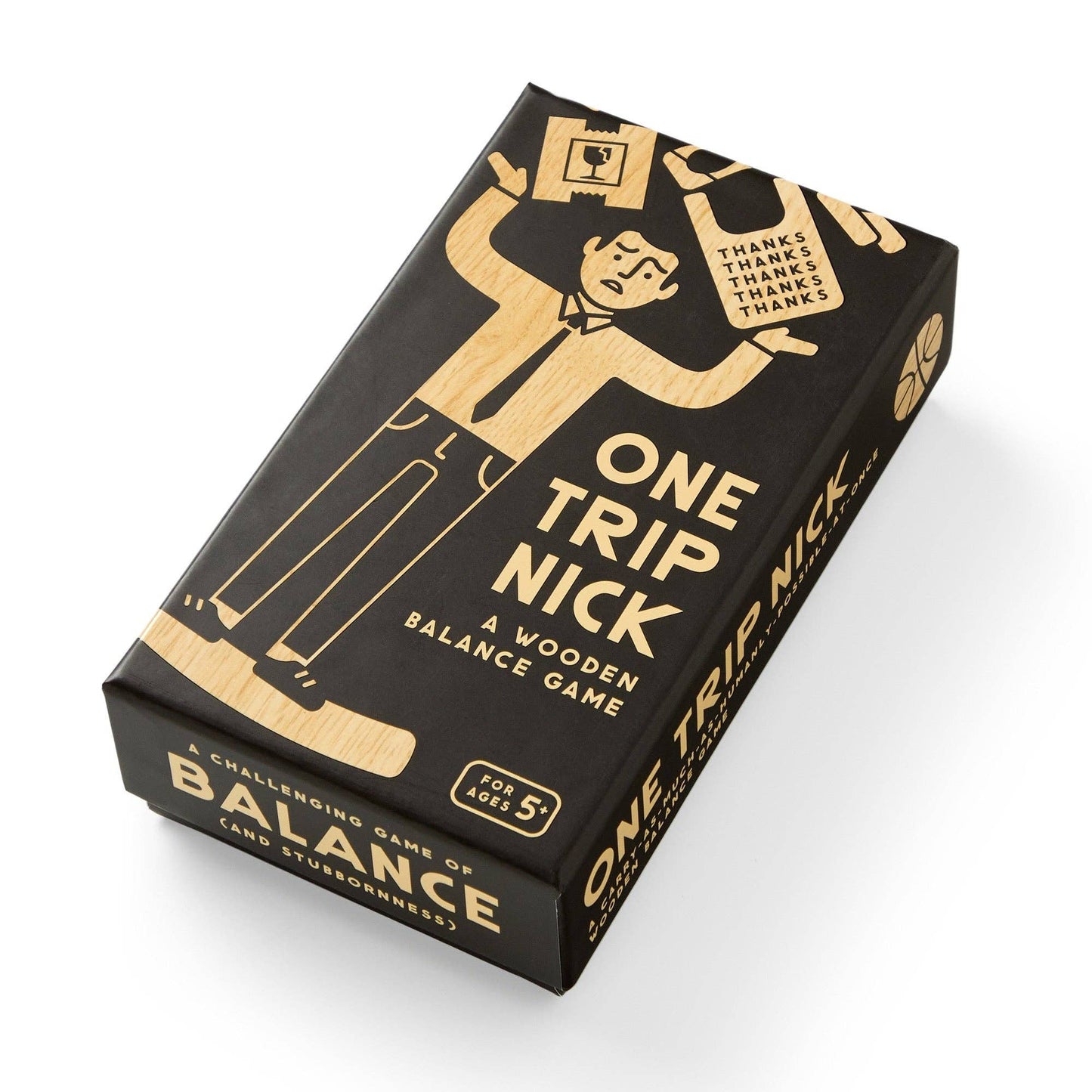 Chronicle Books - Brass Monkey One Trip Nick Wooden Balance Game