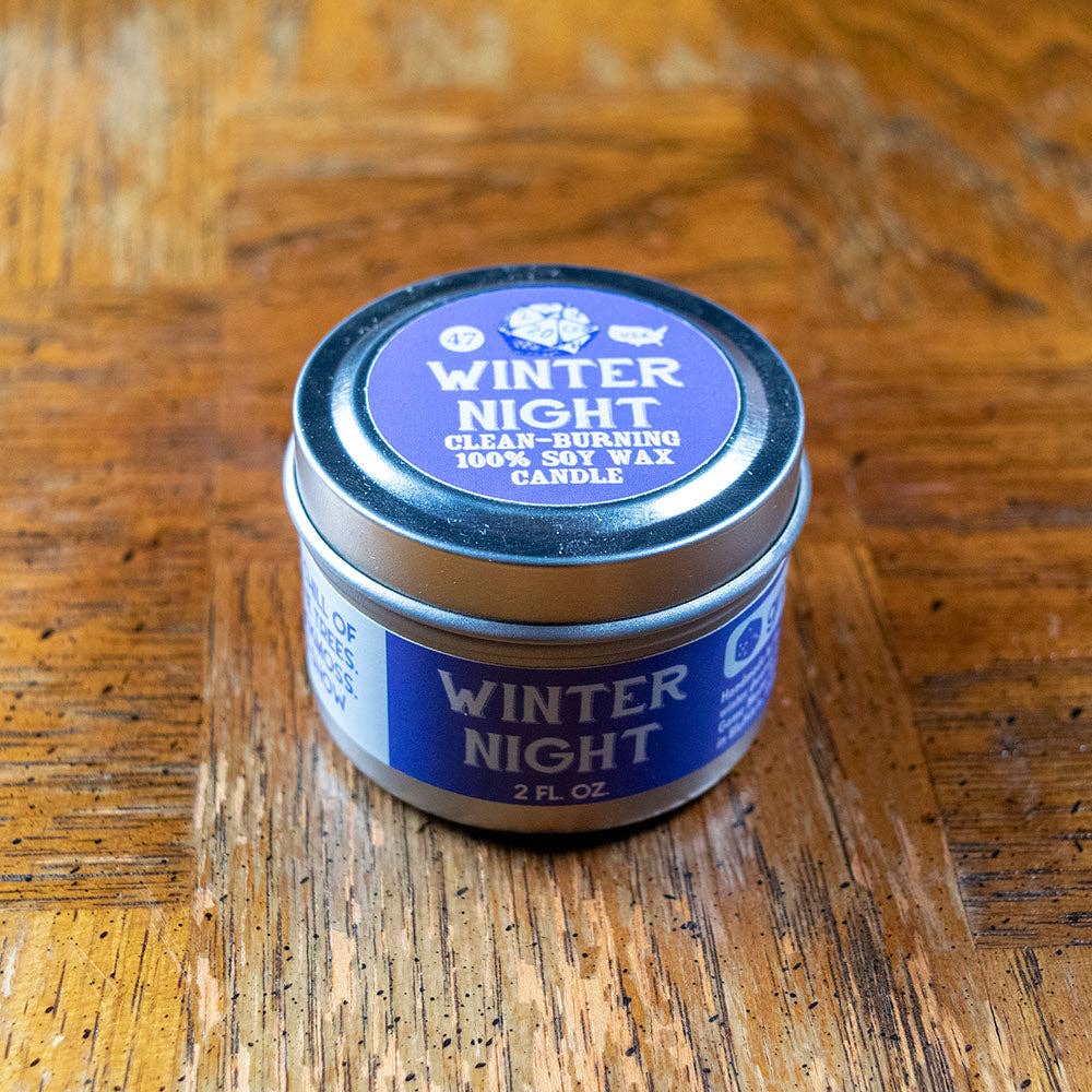 Game Master Dice - Winter Night Gaming Candle