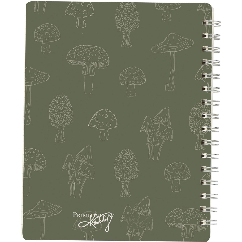 Primitives by Kathy - Mushrooms Spiral Notebook