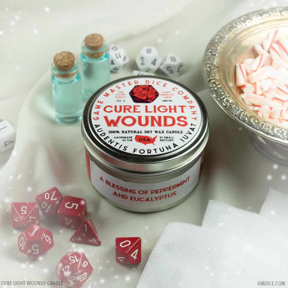 Game Master Dice - Cure Wounds Gaming Candle