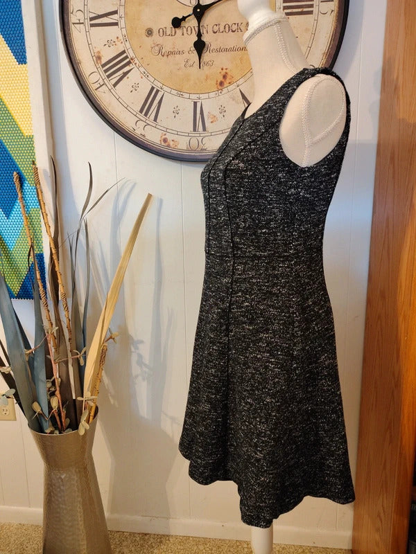 Talbots Petite Black & White Knit Dress Size 8P