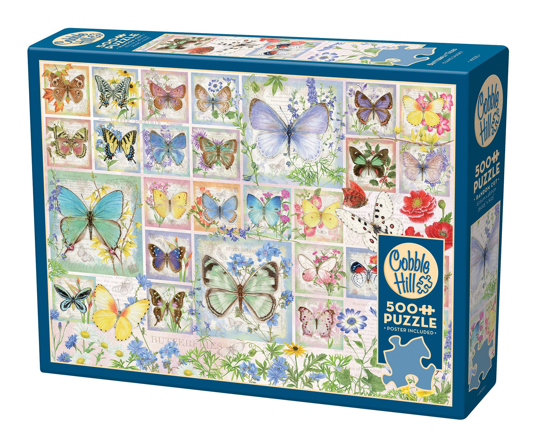 Outset Games and Cobble Hill Puzzles - Butterfly Tiles 500pc puzzle