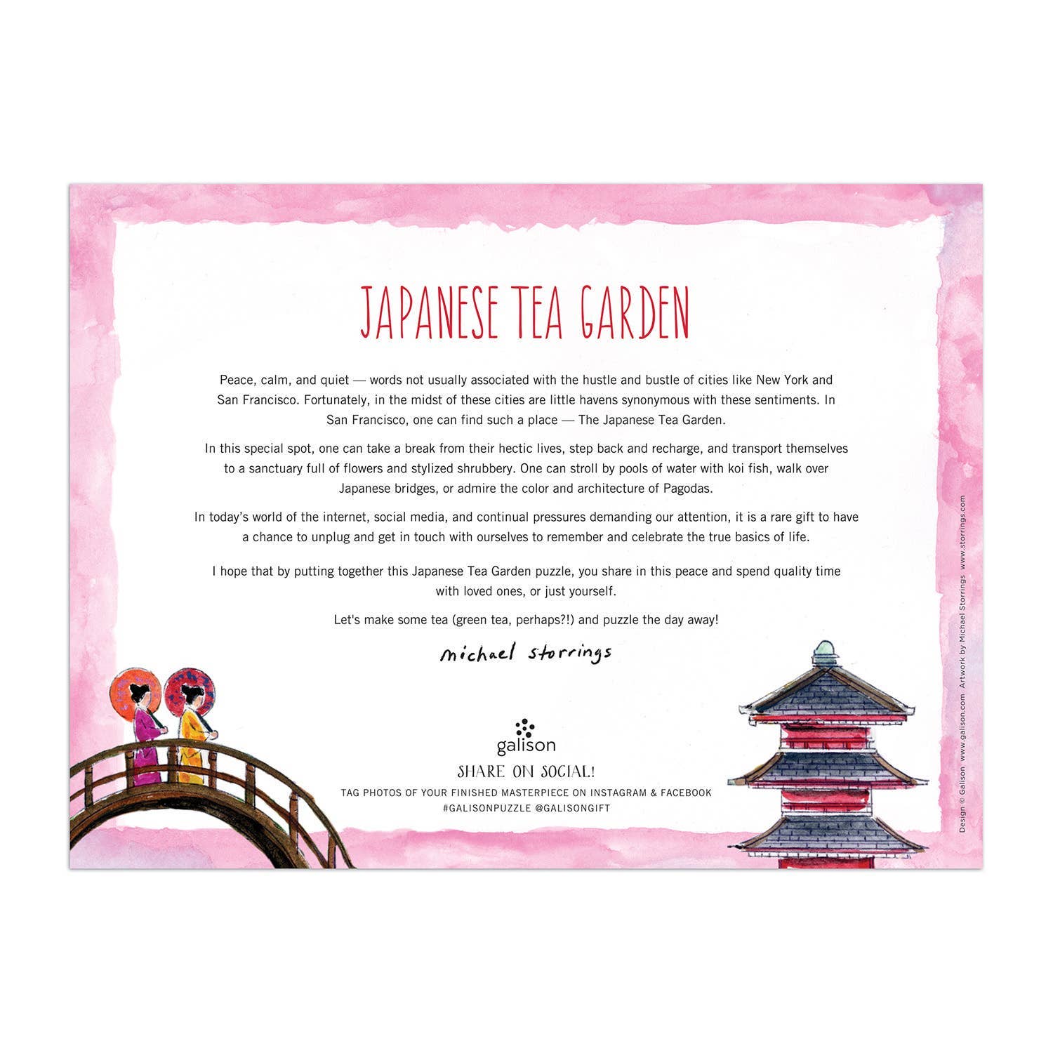 Chronicle Books - Michael Storrings Japanese Tea Garden 300 Piece Puzzle