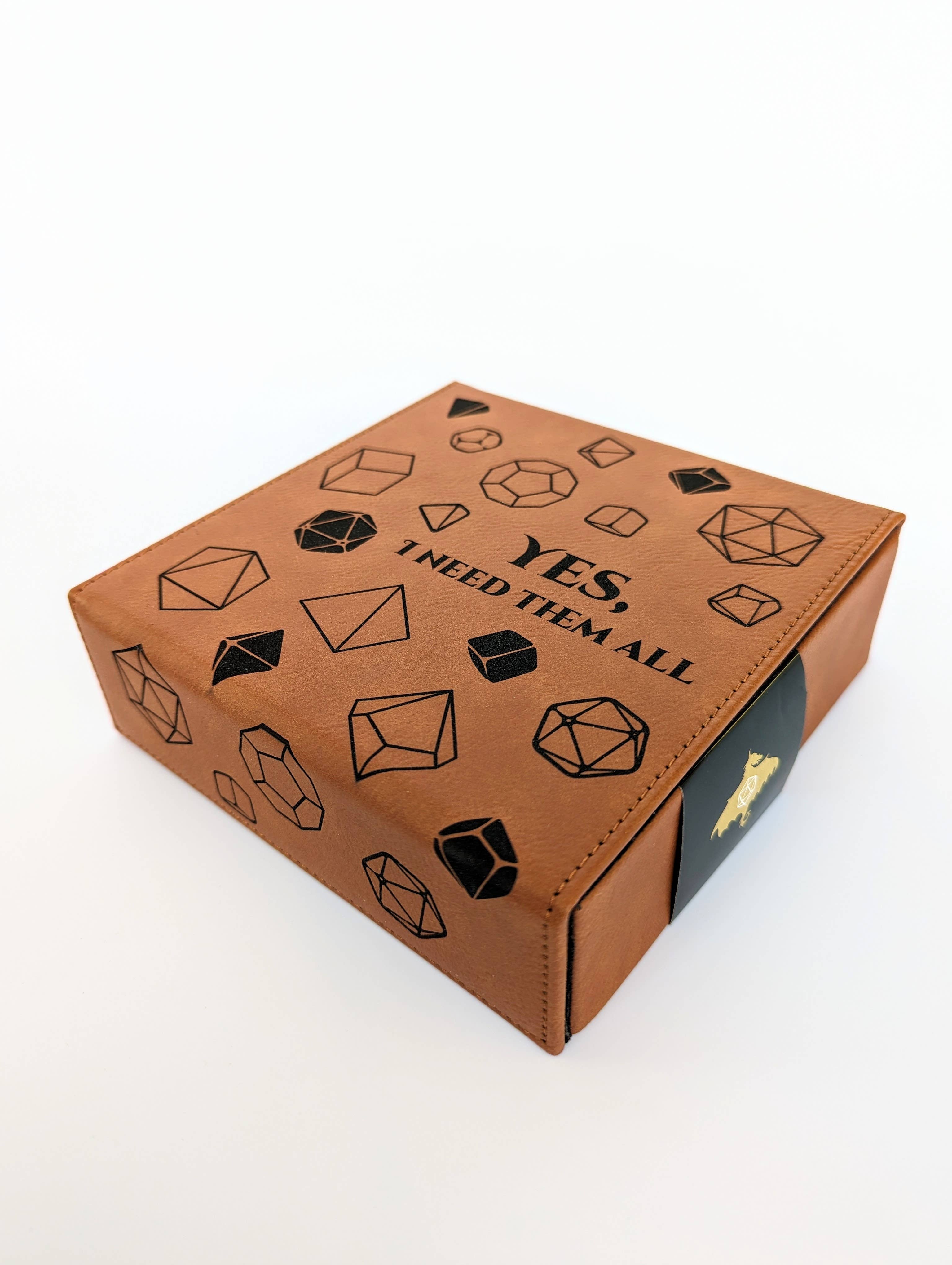 NTSD Gaming and Bookish Goods - Yes, I Need Them All - D&D - Vegan Leather Dice Box