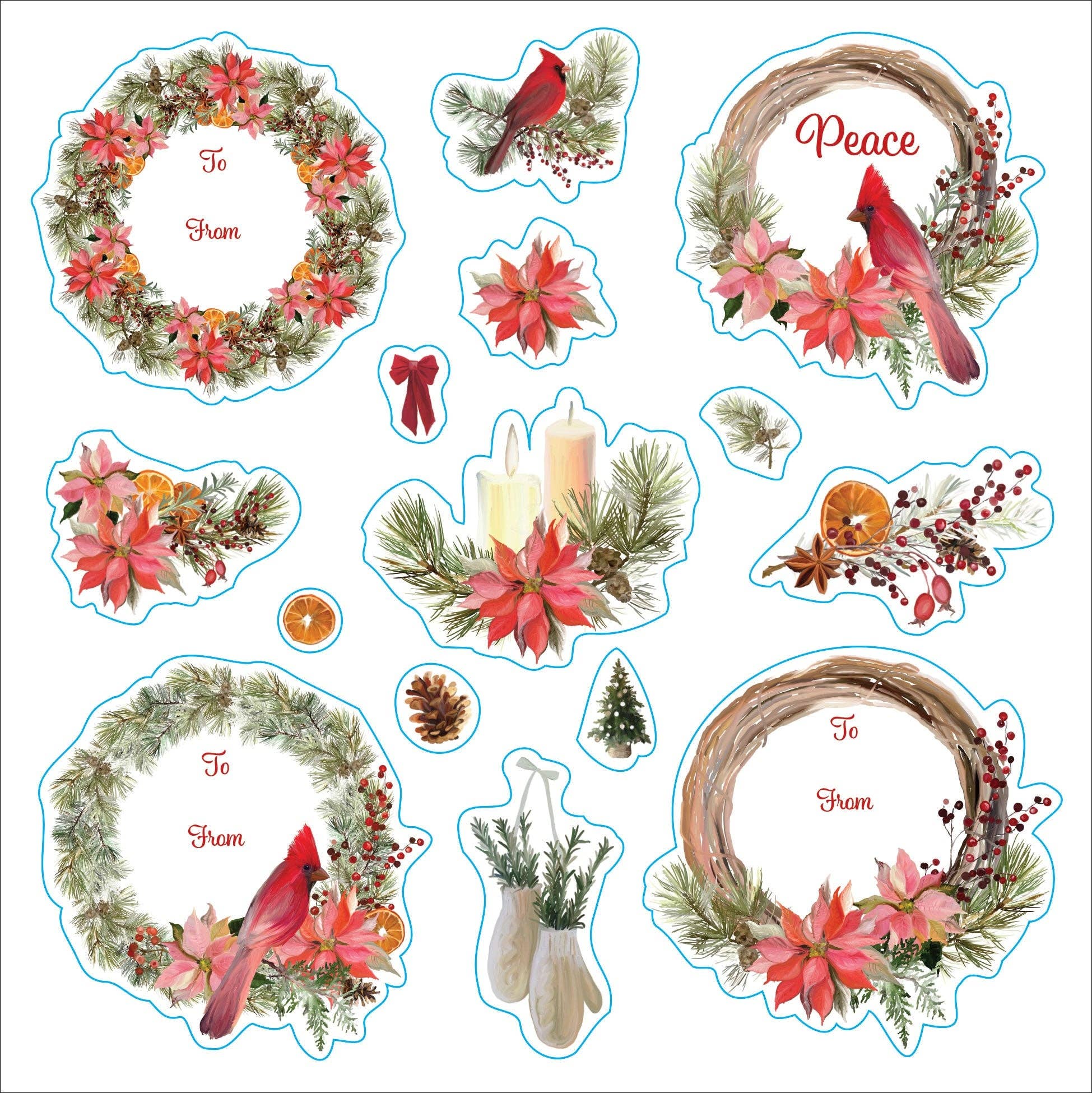 Peter Pauper Press - Merry & Bright Christmas! A Festive Sticker Book