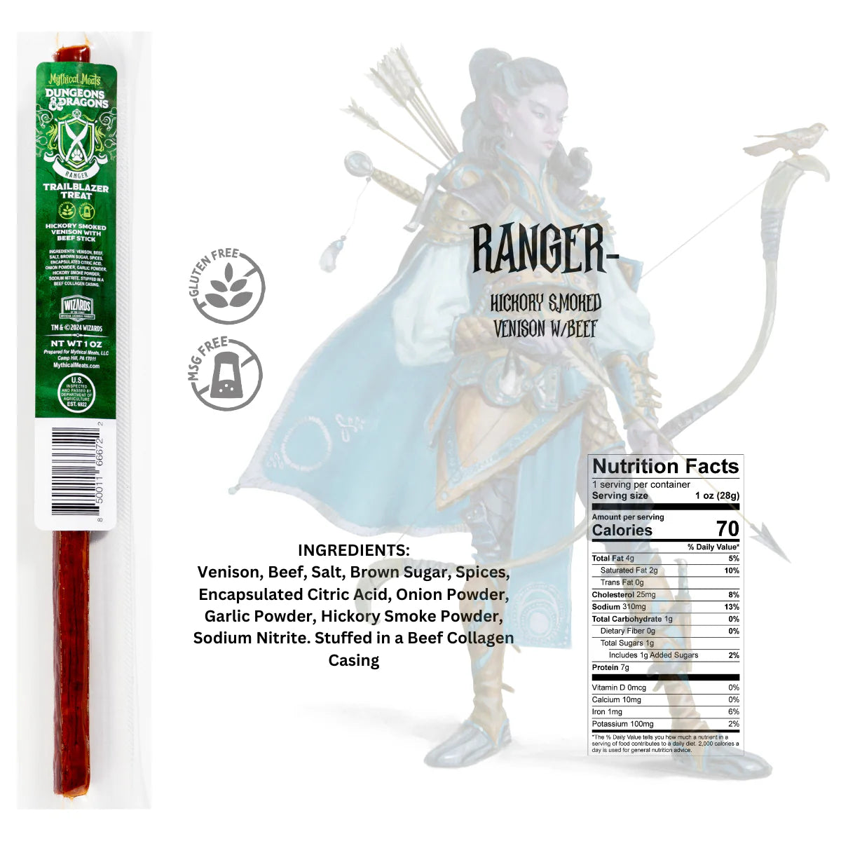 Mythical Meats: Dungeons & Dragons Variety Meat Sticks 1oz